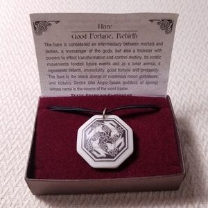 Celtic Art Hare Pendant Necklace